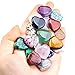 20PCS Natural Heart Crystals Love Shaped Pocket Polished Stones Heart Healing Crystal Stones for Gifts Chakra Reiki Yoga Meditation Relief Anxiety Stress(Assorted)