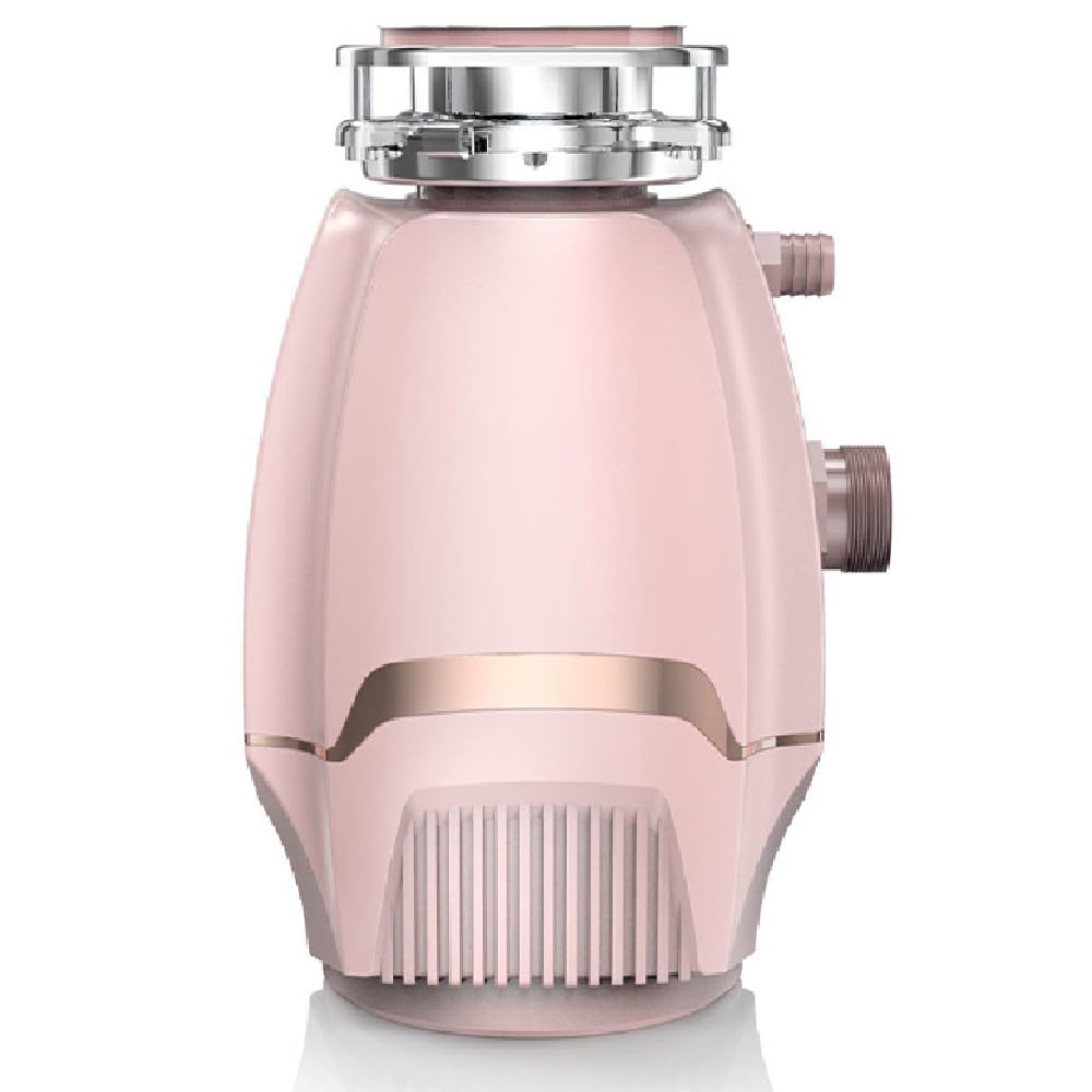 Broyeur de déchets Alimentaires ménagers, broyeur Automatique 3800 TR/Min pour évier, 0,75 Pouce de débit continu, Compatible Lave-Vaisselle, Silencieux, Rose.,Pink