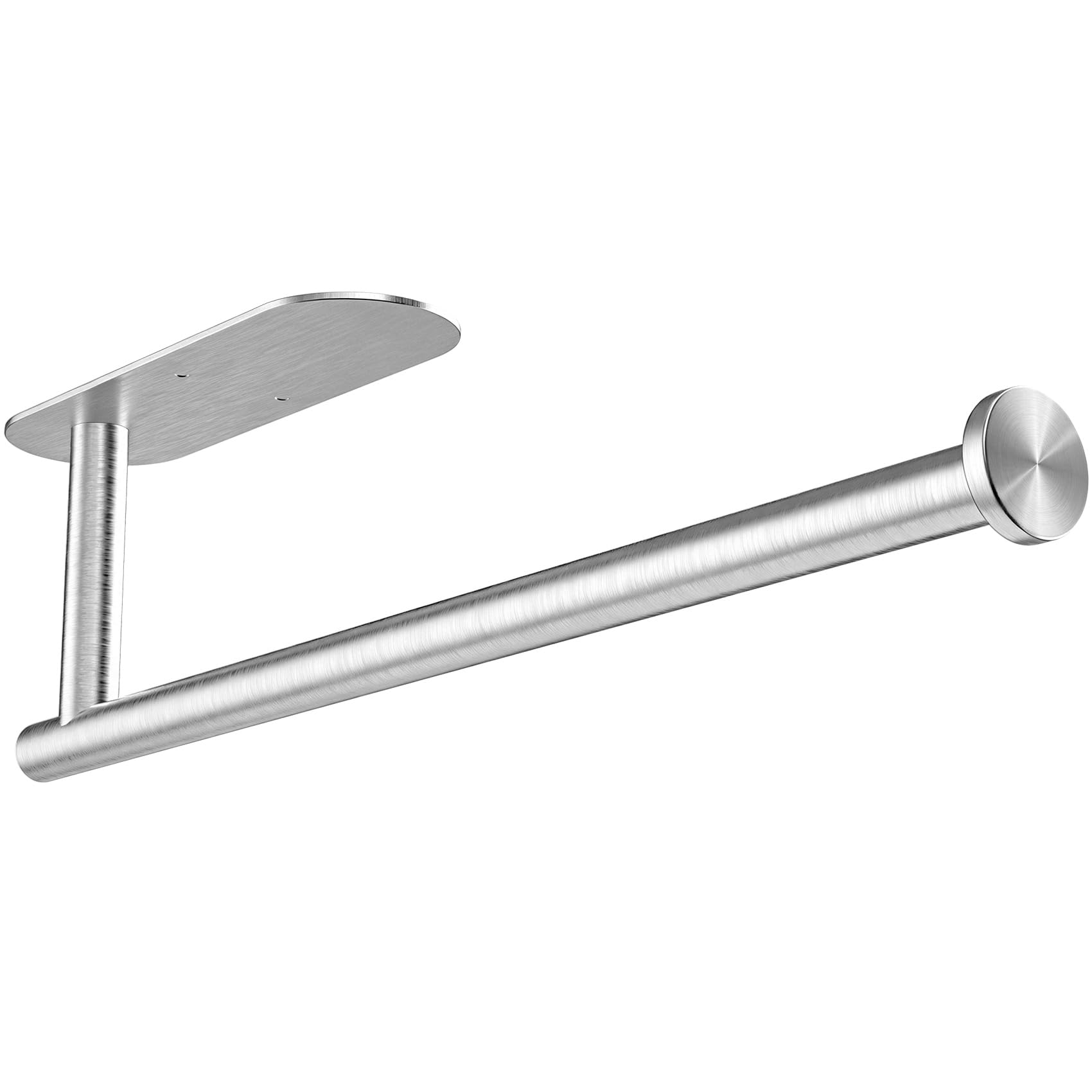 Paper Towel Holder Under Cabinet - Self Adhesive Paper Towel Roll Holders Wall Mount, Stainless Steel Towel Rings for Kitchen Bathroom