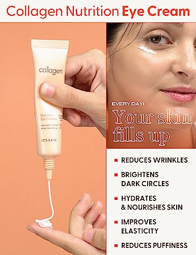 It'S SKIN Collagen Nutrition Eye Cream, Anti-Wrinkle Eye Cream for Puffy Eyes & Dark Circles, Fine Line Reduction Eye Cream with Marine Collagen, Under Eye Cram for Anti-Aging, 1.35oz.