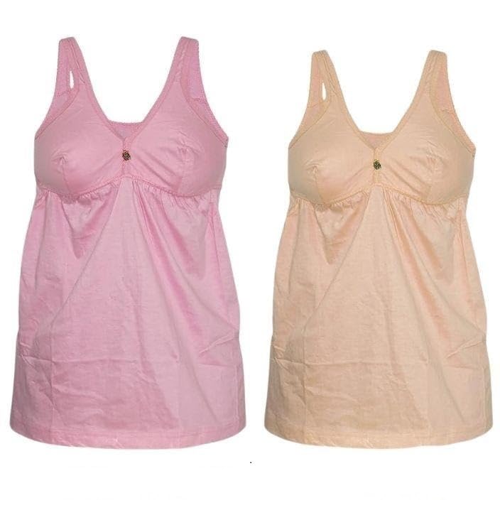 Women's Cotton Slips Camisole - Wide Strap, Ideal Everyday Wear Nightwear, Salwar & Churidar Petticoat, Combo Pack of 2 Multicolor-image-24