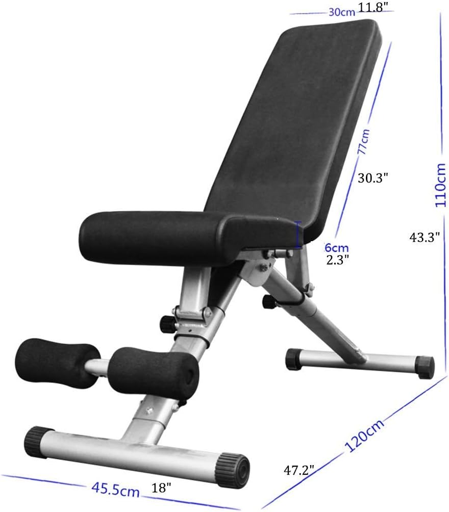 Weight Bench Foldable Fitness Workout Flat Bench, Multi-Purpose Full Body Bench Press Sit-up Dumbbell Strength Board