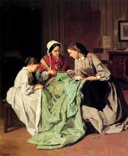Affiche et gravure Jules Trayer la robe de bal impression sur toile 60x90cm pour salon