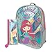 PERLETTI Set Escolar Sirena Niña Mochila + Bolsita - Bolso Infantil para Escuela Guardería y Viajes - Bolsa con Detalles Reflectantes y Cremallera de Concha - 31x23x8 cm (Sirenita con Bolsita)