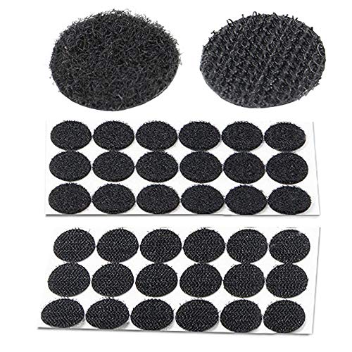 XINGSUI Anclaje de Alfombra de 18 Piezas, Gancho y Bucle de Alfombra, Adhesivo Antideslizante con Clip de Alfombra, Adhesivo Antideslizante Fijo para cojín de Alfombra (Negro, Redondo)