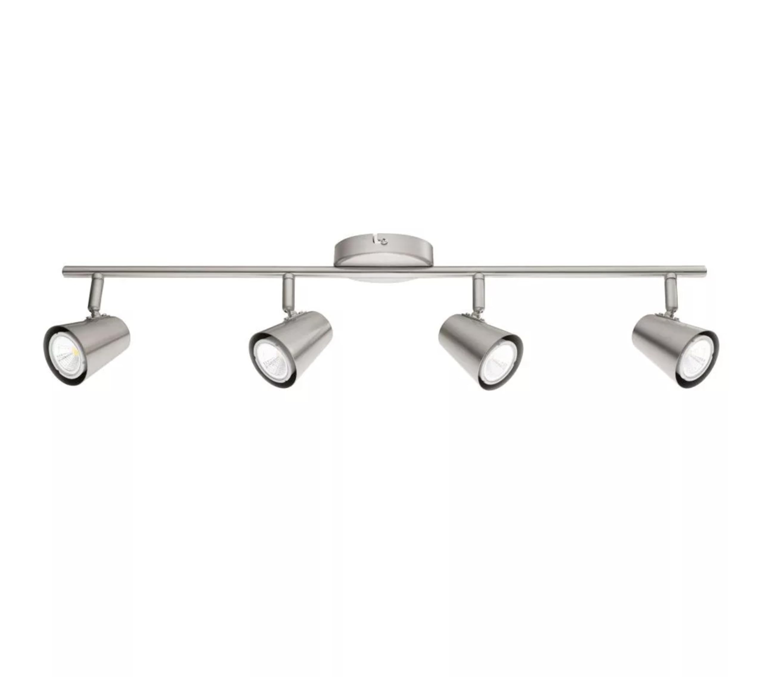 Nozzy Modern Indoor Ceiling Spotlight, 3 Light Sources, Round Silver Downlight, 29 x 29 x 13 cm - Image 2