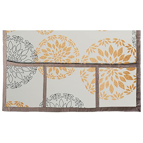 Image of Heart Home Rangoli Printed PVC Fridge Top Cover with 6 Utility Side Pockets (White)