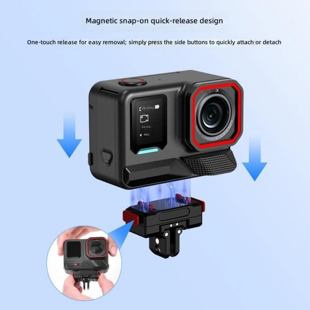 Supporto rotante per action camera per bici da viaggio e supporto per registrazione sportiva