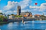 starker Haftmagnet Cadora Magnetschild Kühlschrankmagnet I Love Magdeburg I