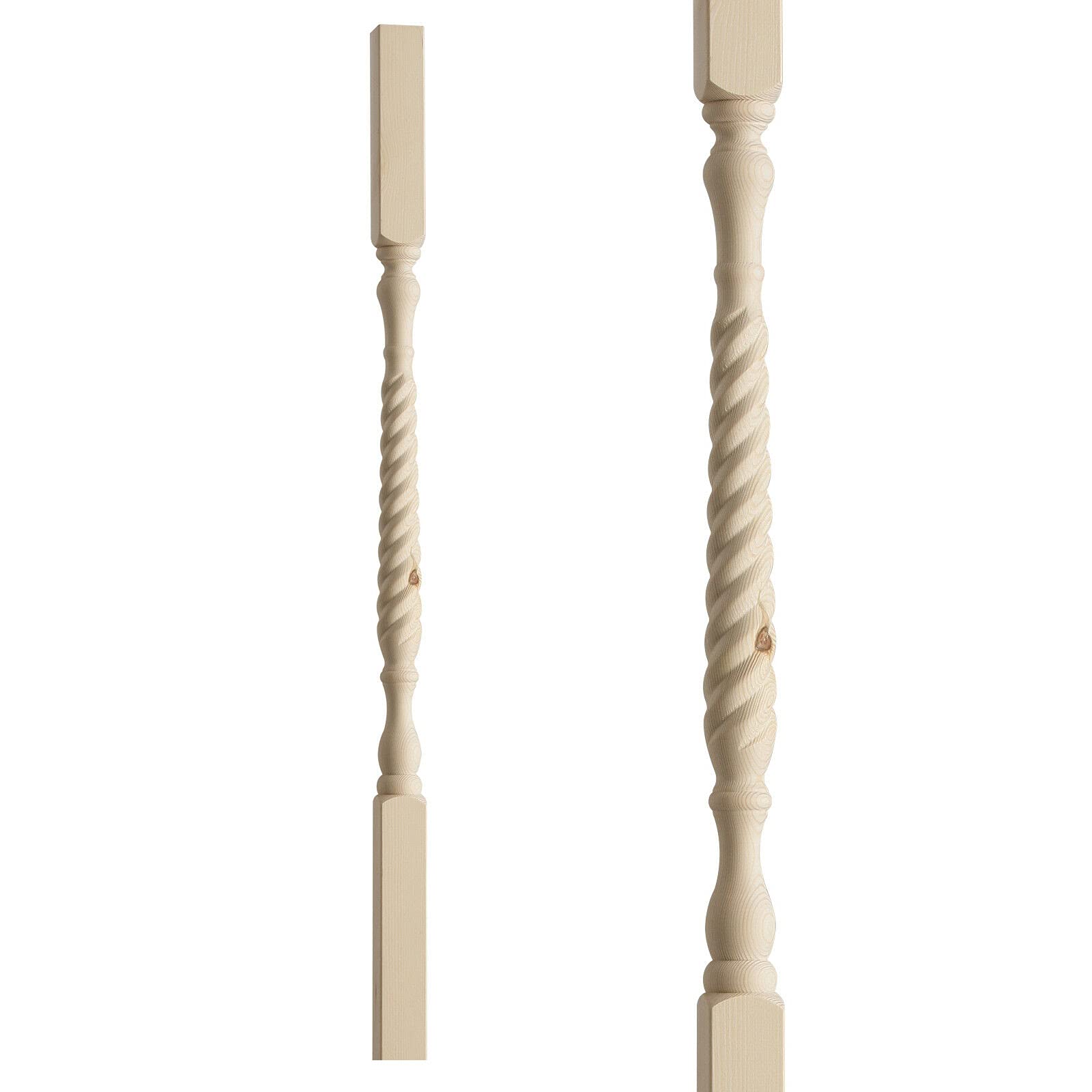 41mm Barley Twist Pine Stair Spindle (24)