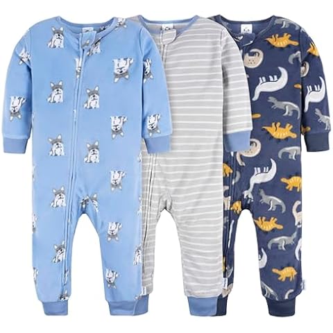Gerber Baby Boys' Fleece Pajamas 3-Pack Cover