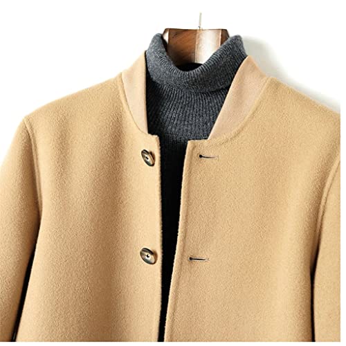 CHUNYU Herfst en winter tweed jas heren korte staande kraag dubbelzijdige wollen jas jeugd casual niet-kasjmier jas - Image 5
