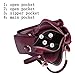 S-ZONE 3-Way Women Designer Leather Tassel Handbag Shouler Bag Crossbody Purse (Wine...