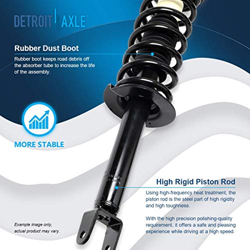 Image of Detroit Axle - Rear Struts for 2008-2012 Honda Accord Complete 2 with Coil Spring 2009-11 Replacement Suspension Quick Install Ready Shocks Assembly