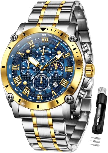Image of OLEVS Watches for Men Automatic Self Winding Luxury Dress Big Face Tourbillon Skeleton Wrist Watches