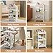 BBLIKE 3-Tier Diaper Caddy Organizer - Rolling Utility Baby Cart with Drawer and Side Pockets for Nursery and Baby Essentials, Multi-Function Cart for Bedroom and Bathroom, White