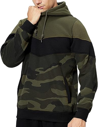 Miniatura 4 de LBL - Sudaderas con capucha para hombre, de mezcla suave, con forro polar, con bolsillo tipo canguro