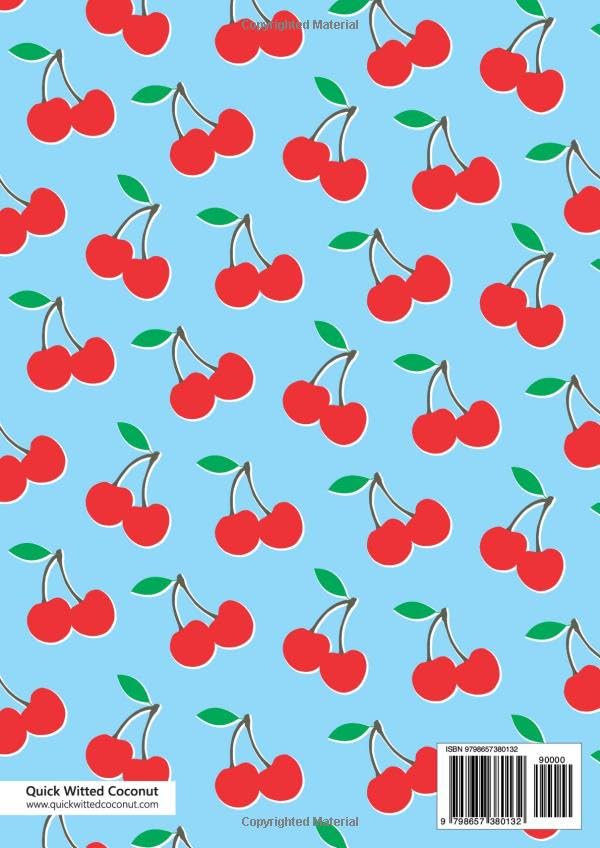Sweet Cherry Notebook - A4: (Sky Blue Edition) Fun notebook 192 lined pages (A4 / 8.27x11.69 inches / 21x29.7cm) - Image 2