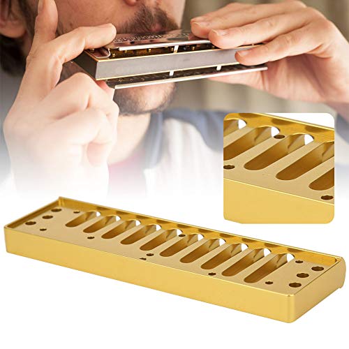 Gowenic Harmonica Comb Harmonica Accessory For Sp20 Aluminum Alloy Harmonica Accessory Comfortable To Play(Gold) #TOP2