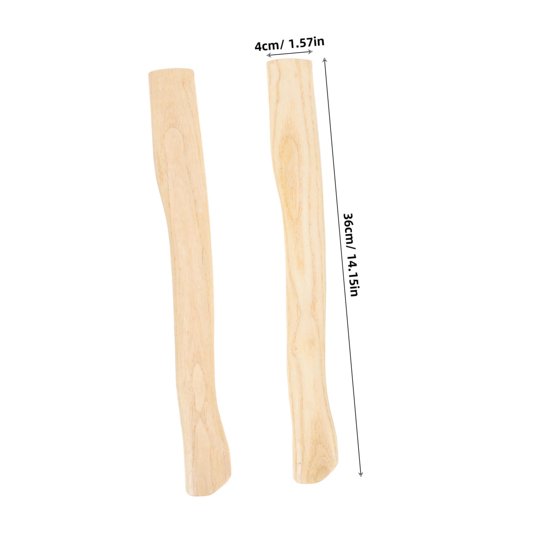 Hohopeti 2Pcs Wooden Replacement Axe Handle Ergonomic Design for Comfort Accessory for and Outdoor Use