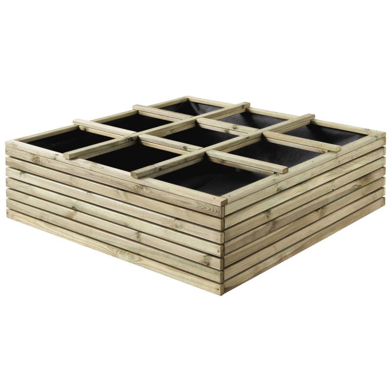 Carré Potager en Bois 380L Horizon - 115 x 84 x 32 cm - Cerland