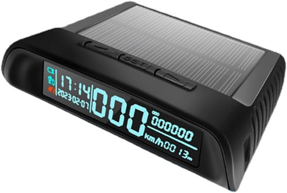 NALACAL HUD Head up Display, Multifunctional Car Headup Display Solar GPS Digital Speedometer with LED Display Overspeed Alarm Driving Distance Fatigue Driving Reminder for Car Truck RV SUV