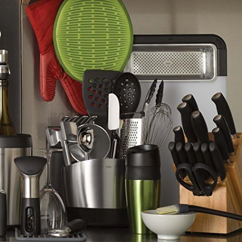 Miniatura 7 de OXO Good Grips recipiente para utensilios de cocina de acero inoxidable pulido, A, Plateado