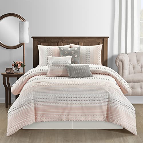Stratford Park Pink Girls Comforter Set King Size, Ultra Soft 7 Piece Clip Bedding Set #TOP1