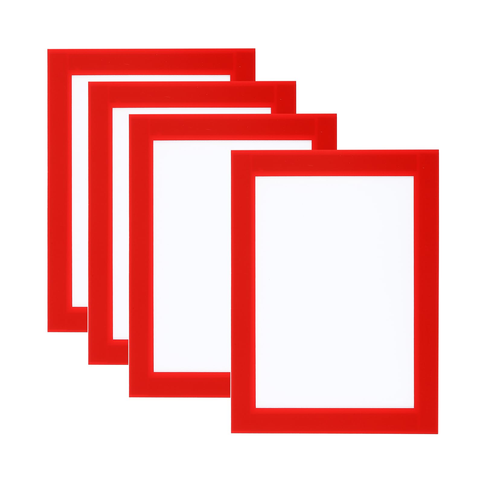 PATIKIL Cornice Magnetica per Foto 4x6, 8 Pezzi di Cornici Magnetiche A6 Autoadesive Riutilizzabili per Frigorifero Finestra Parete, Argento