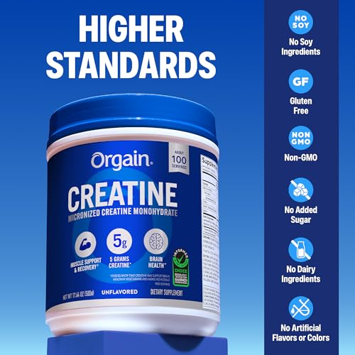 Orgain Creatine Monohydrate Micronized Powder 100 Servings, Unflavored — view 4