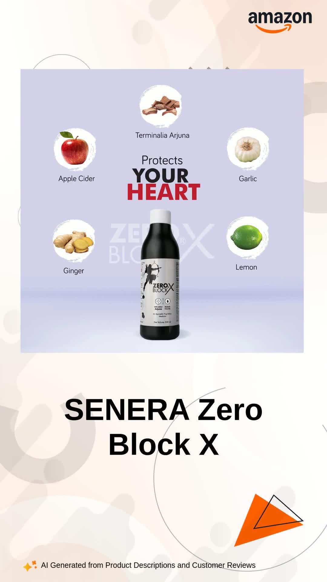 Buy SENERA Zero Block X Arjuna, Apple Cider, Ginger, Garlic And