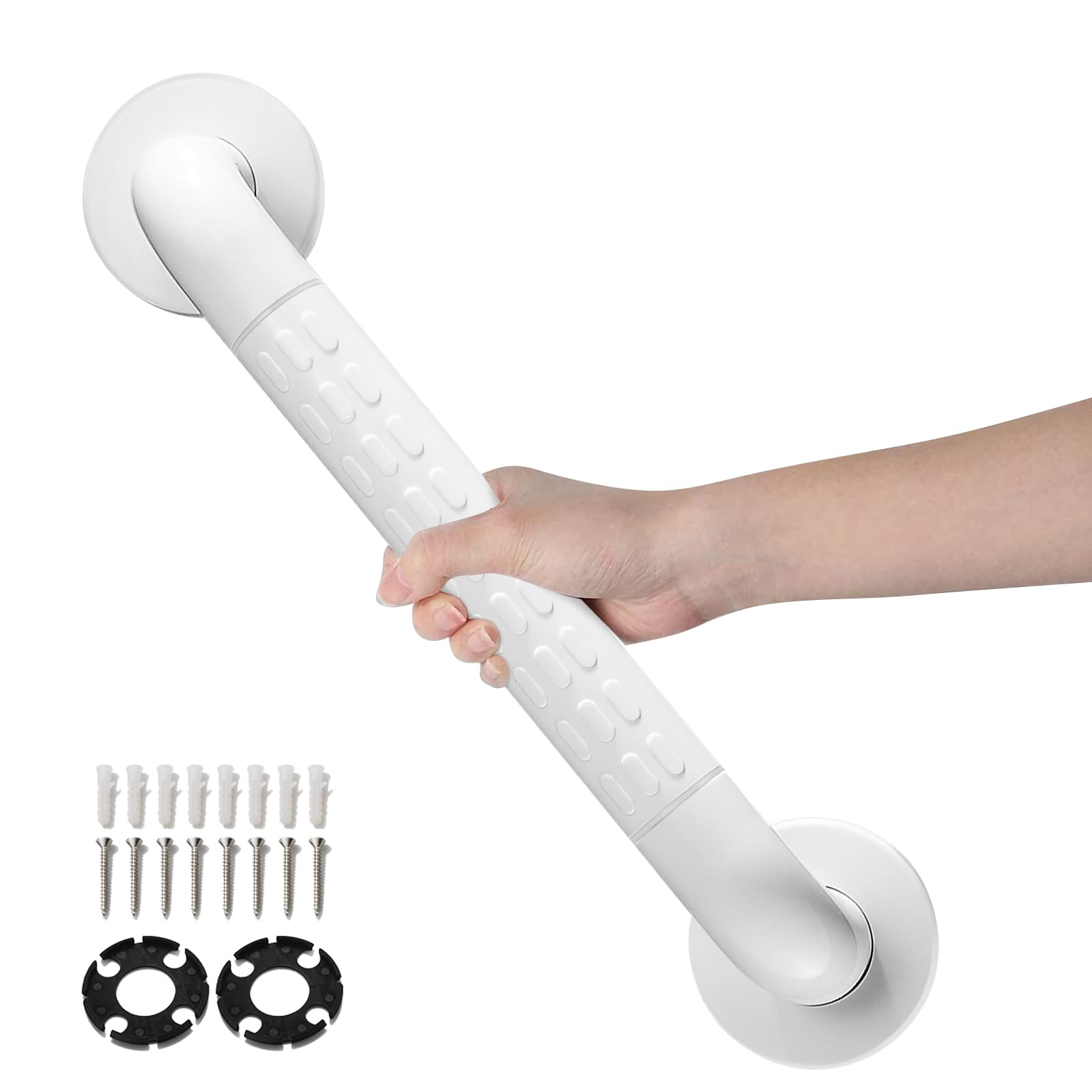 BONADE Maniglione da Bagno Antiscivolo Maniglia in Acciaio Inossidabile da Doccia/Bagno/Vasca, Maniglione da Bagno per Pareti per Disabili Anziani Gravida Bambini e Persone con Mobilità Ridotta 35CM