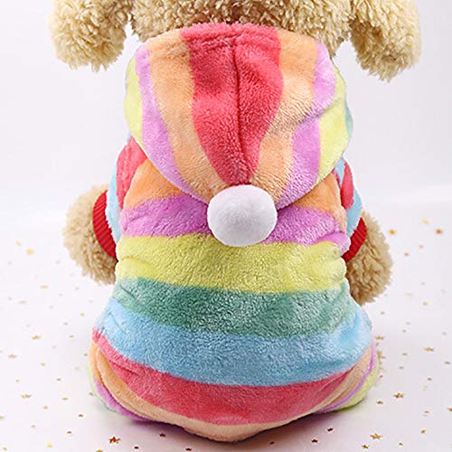 Pet Clothes Dog Cat Cute Colorful Hooded Coat Dress Christmas Sweater For Cats Green Tea Cup Chihuahua Accessories (Multicolor, Xl) #TOP17