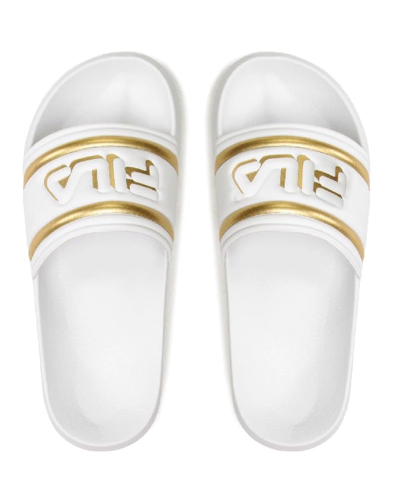 FILA MORRO BAY LOGO slipper wmn, Loafer, White-Gold,