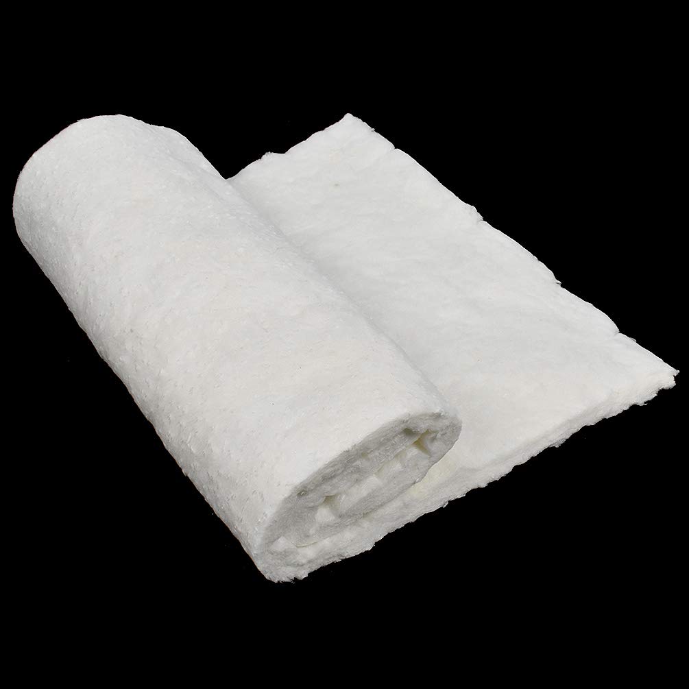 Manta de fibra de cerámica de 30 cm x 61 cm de grosor, 10 mm, material de aislamiento térmico