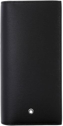 Montblanc Meisterstuck 4810 Cartera larga de cuero negro 15cc, Negro -, Classic