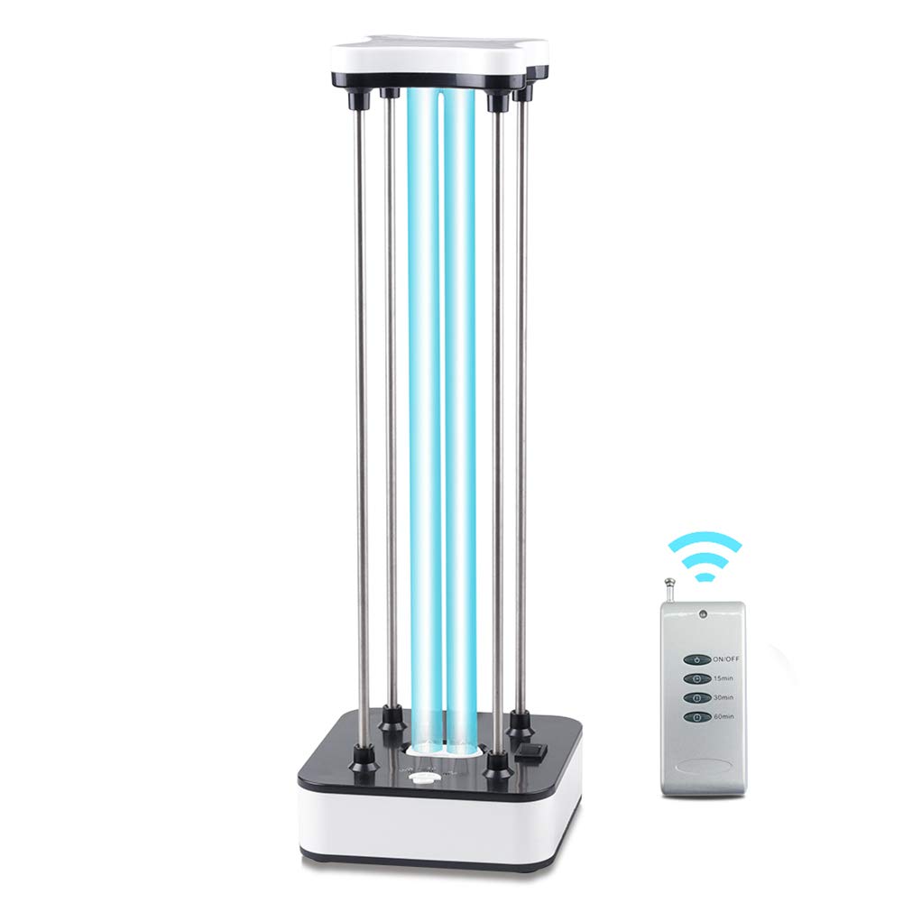 36W UV Esterilizador, lámpara ultravioleta portátil, reloj programador a distancia de control de ozono UVC cuarzo de luz para Mejorar mascotas en