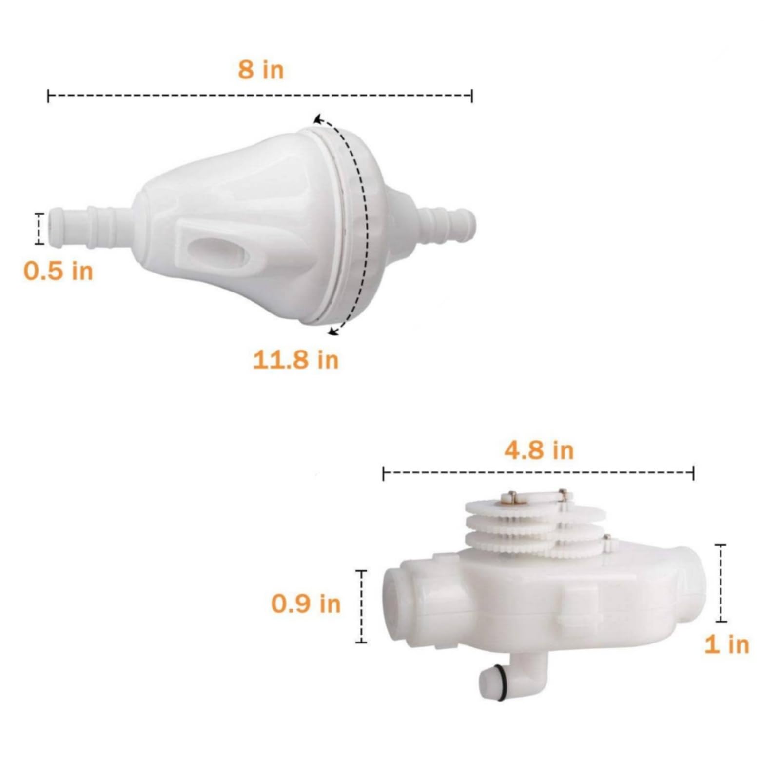 Harilla Vanne Nettoyage Piscine en PVC avec Raccord à Double Embout pour Aspiration Efficace s Débris