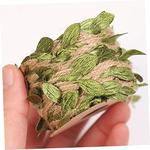 DOITOOL 2 Rolos Simulação deixa corda de cânhamo luminaria de mesa luminária de mesa fita de folhas