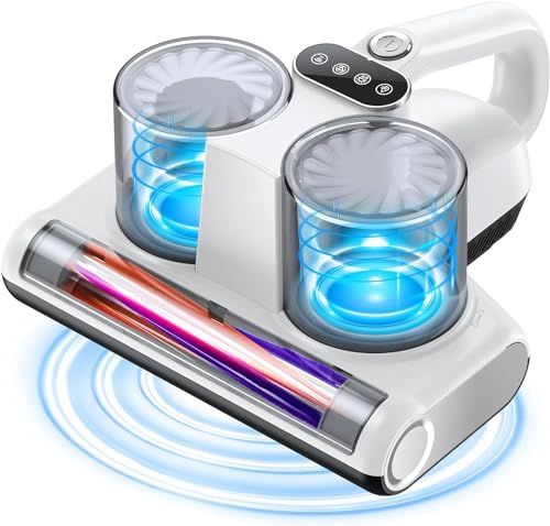 JPHYLL Bed Vacuum Cleaner Mattress Vacuum with UV 16Kpa Suction Filter 253.7nm UV-C Light & 30000...