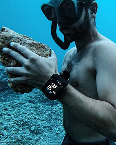Deepblu Cosmiq+ Dive Computer Bluetooth, Rechargeable Diving Wrist Watch 200 Logbook For Freediving Scuba Men Women Black #TOP4