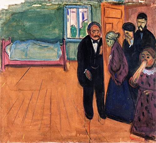 Toile Edvard Munch L'Odeur de la mort pour habiller un grand mur vide avec un portrait d'art