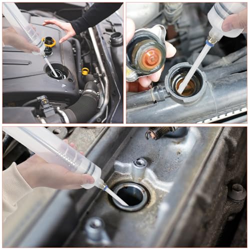 Dalephoric 500cc Ölabsaugpumpe, Ölabsaugspritze, Ölflüssigkeitsextraktor, Ölspritze Absaugpumpe, Ölabsaugpistole Flüssigkeitsabsauger, für Bremsflüssigkeit, Getriebeöle, Kühlmittel, Motor