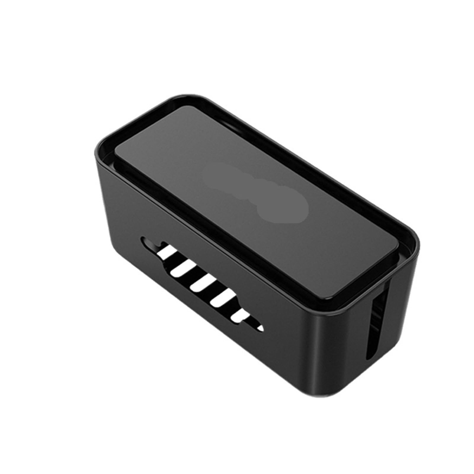 Caja De GestióN De Cable Caja organizadora for gestión de regletas, Organizador, protección a Prueba de Polvo for Filtro de Red de enchufes(Black Large)