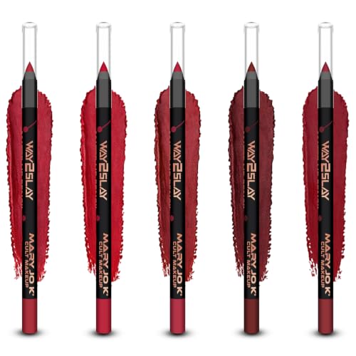 Image of MARY JO K Scarlet Statement-Matte Lip Pencil | Bold, Creamy | Long-Lasting | Precision Tip | India Red (030) | Bright Red (021) | Roxy (010) | Cocktail (020) | Ruby Red (026)