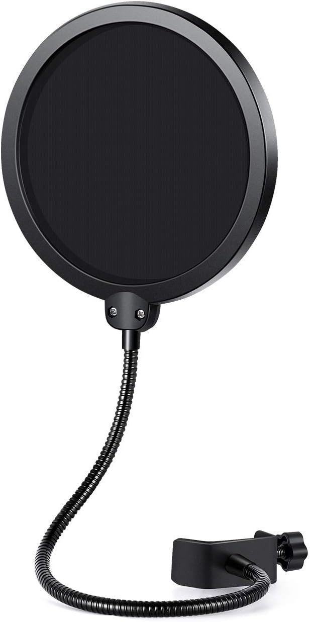 InnoGear Upgraded Microphone Pop Filter Mask Shield, Dual Layered Wind