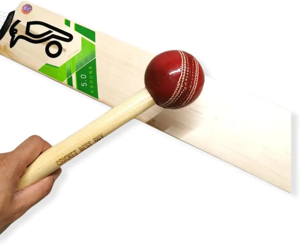 Cricket Best Buy CBB Cricket Bat Mallet - Cricket Bats Wooden Mallet Hammer Leather Ball, Heavy Duty Knocking Mallet Bat Hammer with 13 Inches Handle, Wooden Mallet