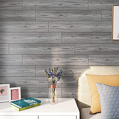 Funstick 6"X36" 15 Tiles Vinyl Flooring Peel And Stick Floor Tile Grey Wood Floor Tiles Peel And Stick Flooring Wood Planks For Walls Vinyl Plank Flooring Waterproof Laminate Flooring For Bathroom Rv #TOP2