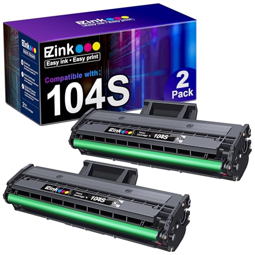 Image of E-Z Ink Compatible Toner Cartridge Replacement for Samsung 104 104S MLT-D104S to use with ML-1660 ML-1661 ML-1667 ML-1665 ML-1675 ML-1666 ML-1865 ML-1865W SCX-3205W Printer (Black, 2 Pack)
