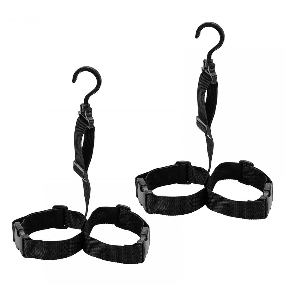 DONGKER Lot de 2 cintres pour bottes de pêche, cuissardes réglables avec crochet pivotant 360°